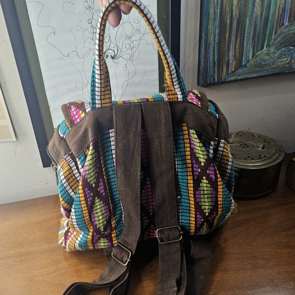 Earthbound Brown Colorful Backpack - Picture 4 of 4